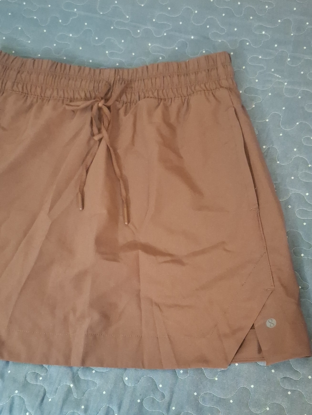 Layers Brown Athletic Skort with Drawstring size small